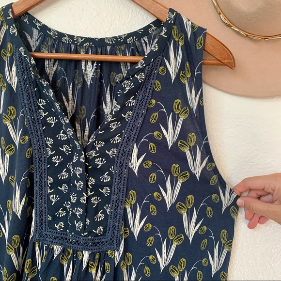 LOFT Sleeveless Button Blouse - Picture 2 of 15